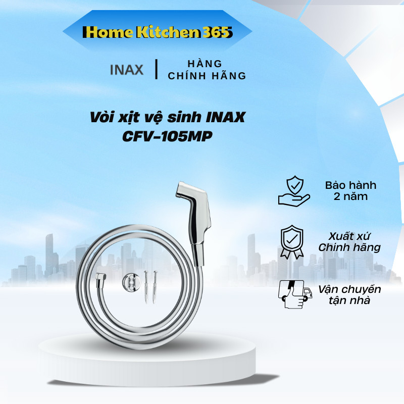 Vòi Xịt Vệ Sinh INAX CFV-105MP / CFV-105MM, Cổ xoay linh hoạt 360 độ, chịu áp lực nước cao - HK3