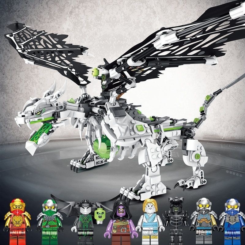 Đồ chơi tương thích với LEGO Blocks Ninjago, bộ xương phù thủy, rồng bay, nhân vật nhỏ đẹp mắt, khối
