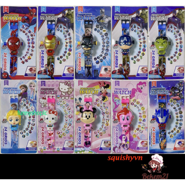 Đồng hồ chiếu hình hoạt hình Marshall Paw Patrol