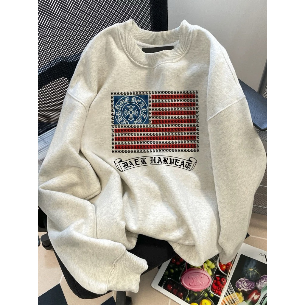 Áo nỉ cổ tròn chất nỉ tàu cao cấp - cờ  UT