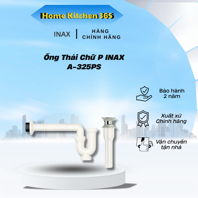Ống Thải Chữ P INAX A-325PS, Công Nghệ Nhật Bản, Xuất Xứ Việt Nam - HK3