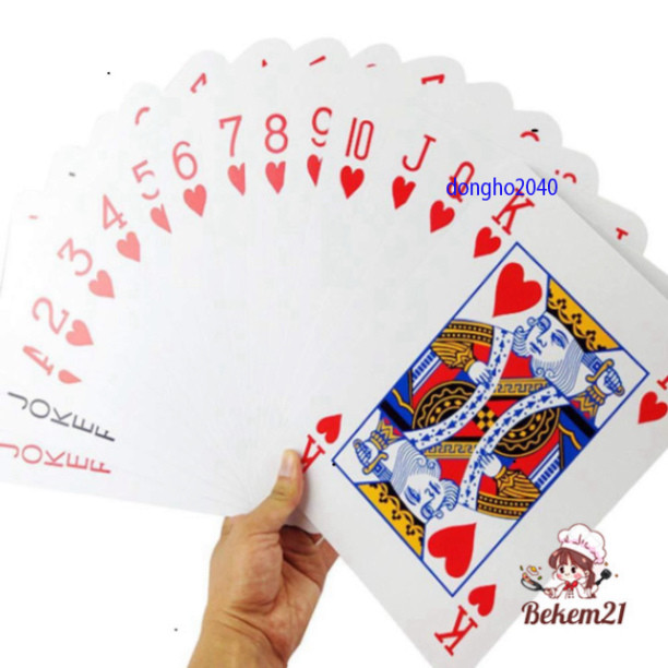 Bộ Bài Khổng lồ bài Tây Bài Poker kích thước lớn loại to | bekem21