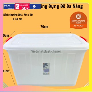    SỈ   COMBO 5- thùng nhựa chữa nhật 90l có lắp đậy ,có bánh xe  thùng đựng quần áo ,thùng đựng bát đĩa  ship hỏa tốc  