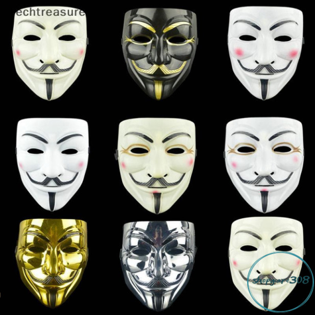 Mặt Nạ Guy Fawkes Hacker Vendetta Dành Cho Người Lớn - Trang Phục Halloween Tiệc Hóa Trang [VN]