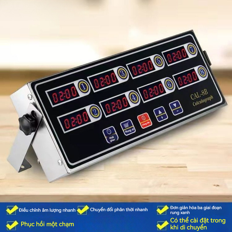 Bộ hẹn giờ thương mại 8 kênh/Nhà bếp BBQ Burger Chiên Gà Nhà hàng Hẹn giờ.Fried Chicken Shop Timer