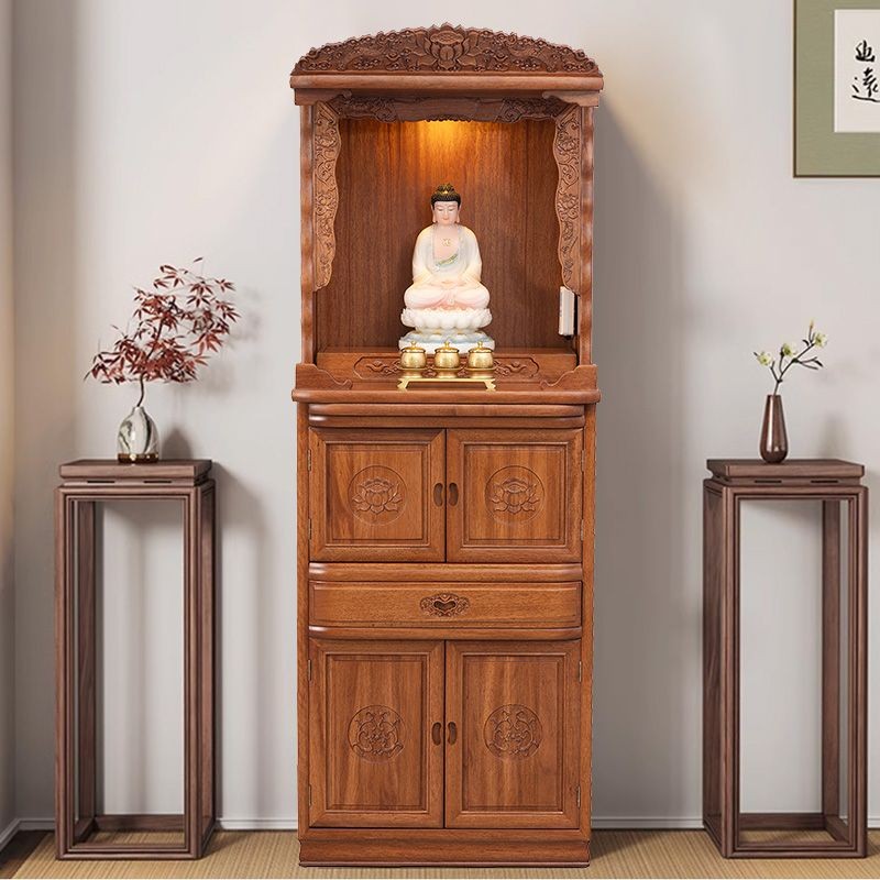 Tủ thờ Phật bằng gỗ nguyên khối phong cách Trung Hoa, bàn thờ Phật, tủ thờ Thần, bàn thờ Quan Âm, bà