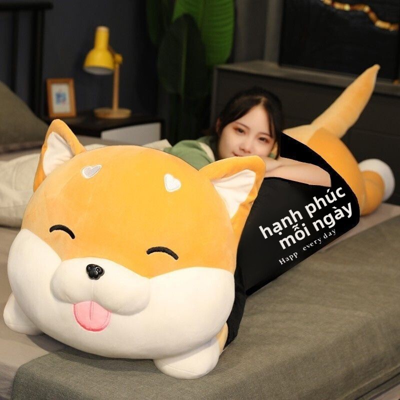 Đồ chơi nhồi bông chó Shiba Inu, gối ngủ, quà tặng ngày trẻ em cho bạn gái, vợ