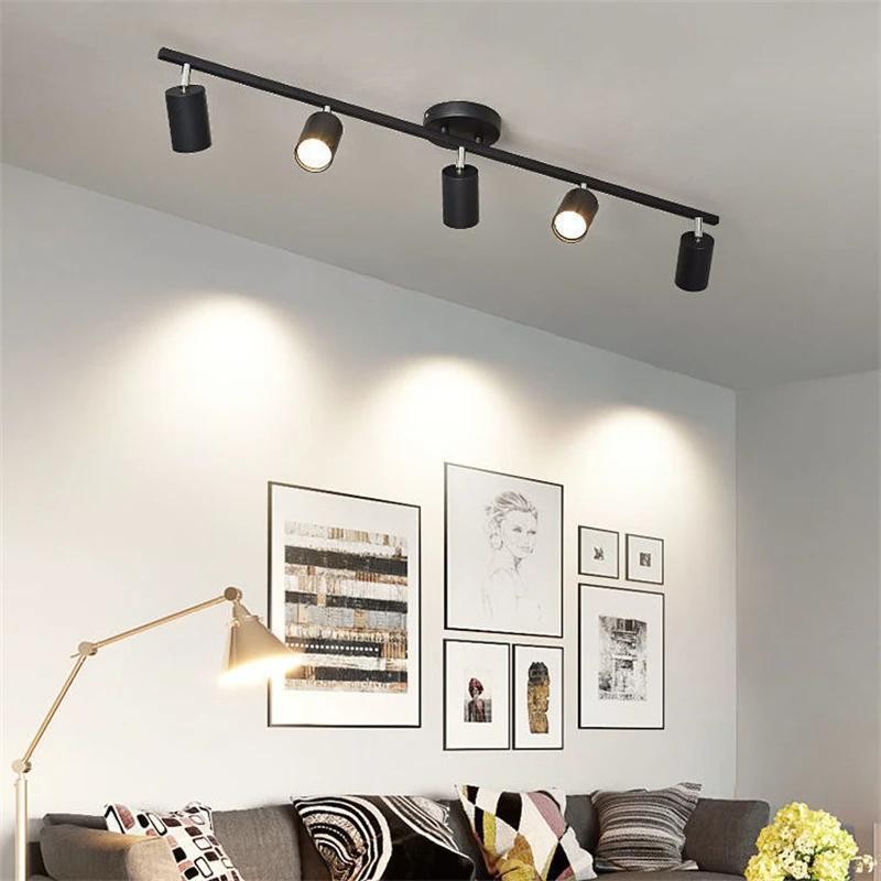Đèn chiếu sáng đường ray Bắc Âu led Đèn trần cho nhà, đèn âm trần gắn trên bề mặt, đèn nền phòng khá