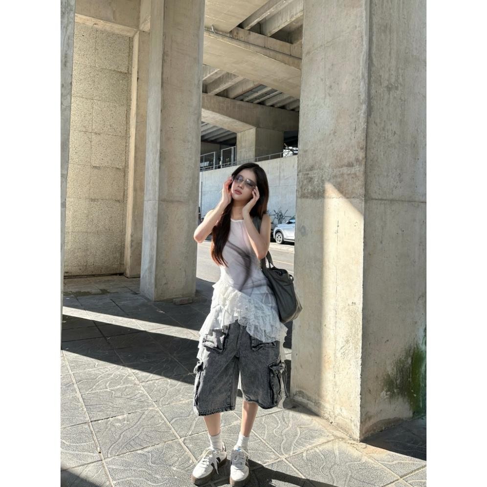 Quần jean túi hộp | GLITCH SHORT - CLÉLEI