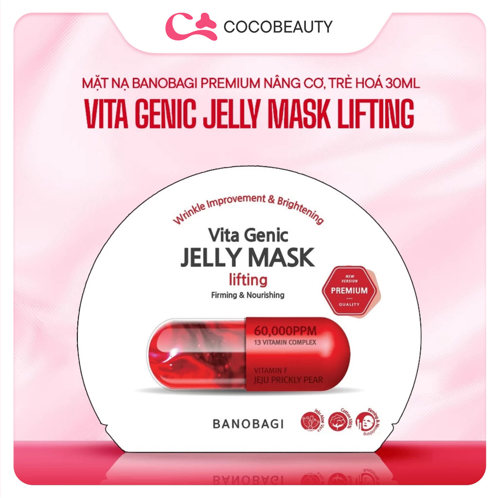 Mặt Nạ Dưỡng Da BanoBagi Vita Genic Lifting Jelly Mask 30ml - [BANOBAGI ĐỎ]