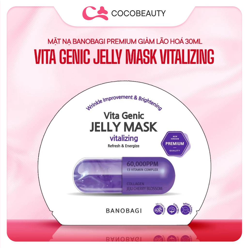 Mặt Nạ Dưỡng Da Banobagi Vita Jelly Mask Vitalizing 2020 30ml - [BANOBAGI TÍM]