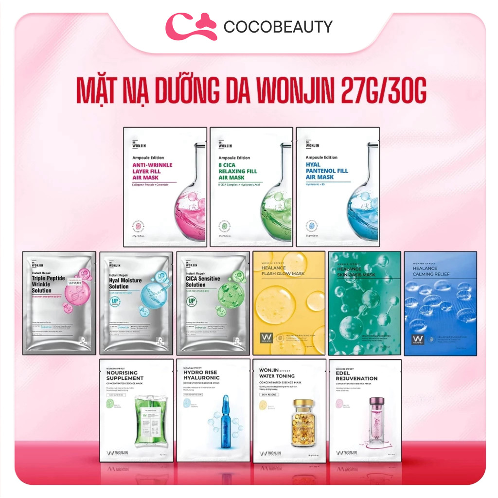 Mặt Nạ Wonjin Cấp Ẩm, Làm Dịu, Cung Cấp Collagen 27g/ 30g | BigBuy360 - bigbuy360.vn