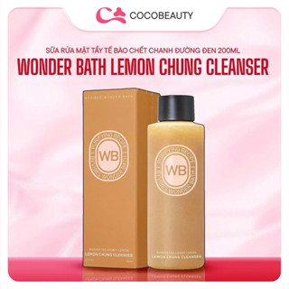 Sữa Rửa Mặt Tẩy Tế Bào Chết Chanh Đường Đen Wonder Bath Lemon Chung Cleanser 200ml 