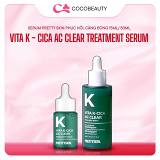  Serum Pretty Skin Vita K - Cica AC Clear Treatment Serum Phục Hồi Serum Căng Bóng Da 50ml 