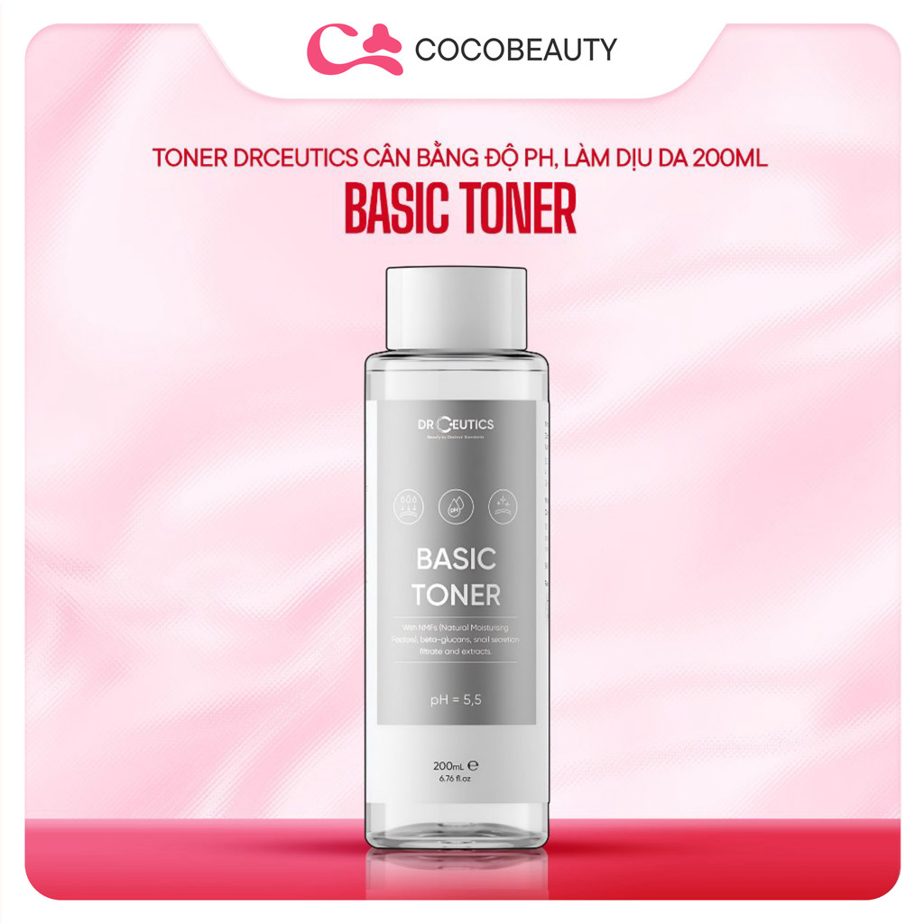 Nước Cân Bằng Da DrCeutics Basic Toner Nước cân bằng Làm Dịu Da 200ml