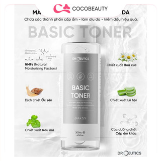 Nước Cân Bằng Da DrCeutics Basic Toner Nước cân bằng Làm Dịu Da 200ml