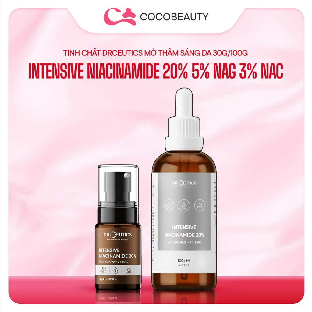 Tinh chất DrCeutics Intensive Niacinamide 20% 5% NAG 3% NAC Serum Mờ Thâm Sáng Da 30g/100g