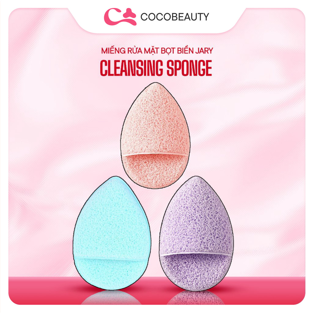 Miếng Bọt Biển Rửa Mặt Jary Cleansing Sponge - CP01 - CP02 - CP03