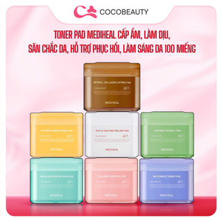  Toner Pad Mediheal Cấp Ẩm Làm Dịu Săn Chắc Da Hỗ Trợ Phục Hồi Làm Sáng Da 100 miếng 
