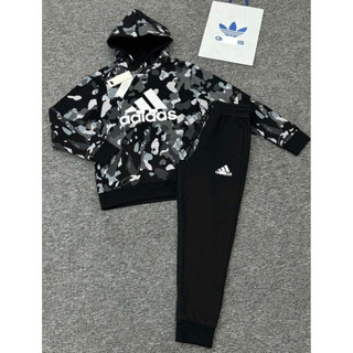  Bộ Quần Áo Thu Đông Nam Có Mũ Dáng Hoodie Vân Rằn Ri Bò Sữa siêu cấp vải dệt hoa vân chữ dày dặn chữ cao cấp 