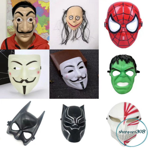 Mặt nạ Halloween Momo kinh dị Goofy, mũ đội đầu ma nữ tóc dài cho tiệc phim kinh dị hấp dẫn.