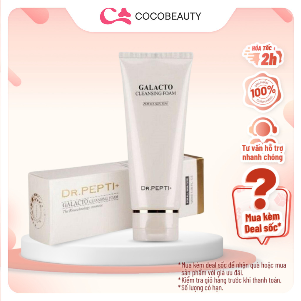 Sữa Rửa Mặt Tạo Bọt Dr.Pepti Galacto Cleansing Foam 110ml