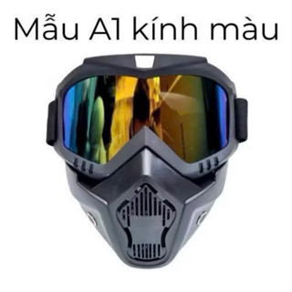  Mặt Nạ Phượt - Kính Hàn Xì - Kính Bảo Hộ Chống Gió Bụi Chống Lóa Bảo Vệ Mắt Loại Cao Cấp  sile  