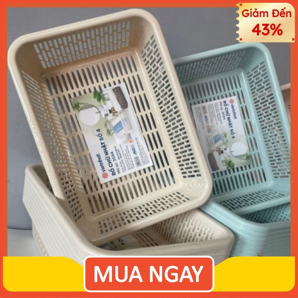 [GIÁ TỐT ] combo 10  Rổ nhựa đựng đồ đa năng rồ nhựa cao cấp,rổ đựng sách vở ,rổ đựng đồ dùng học tậ