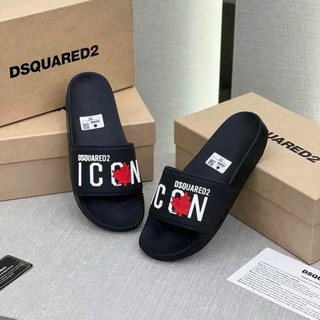 Dép nam quai ngang chống trượt DSQ 2, dép boy phố bản mới nhất logo đủ mẫu nhiều màu cao cấp cho bạn trẻ chống trơn NEW