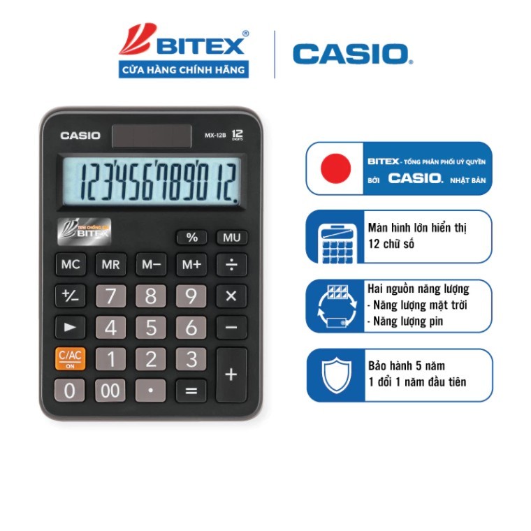 Máy tính Casio MX-12B chính hãng
