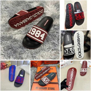 Dép Quai Ngang Đế Cao Su D&G 1984 Chính Hãng Nam Nữ - Dép DG Chữ Nổi 2 Lớp (Full Box) - Giảm Giá! SALE Boy Phố hottrend 