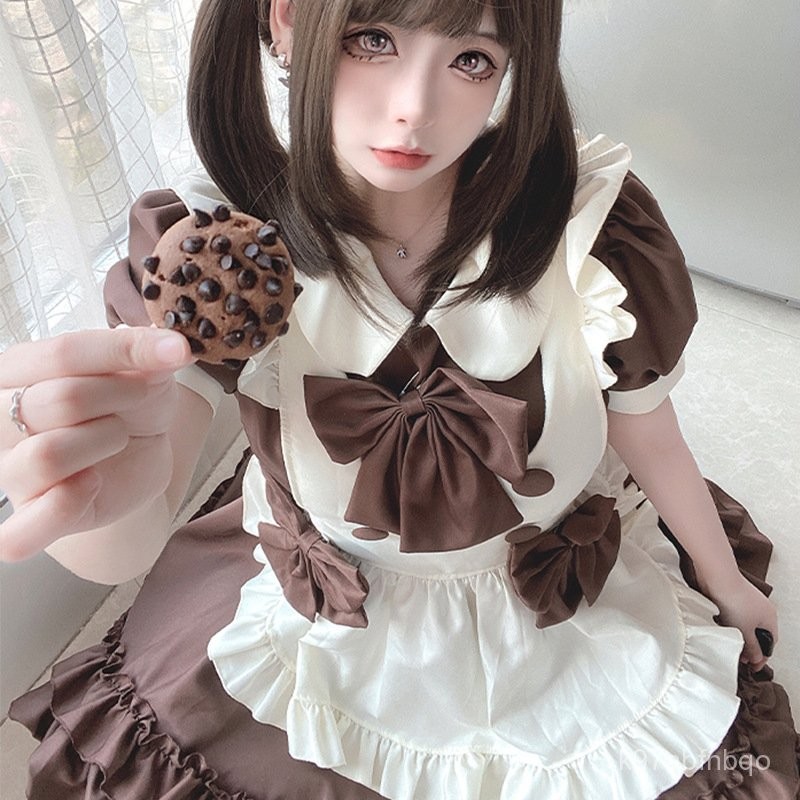 Trang phục hầu gái quán cà phê gốc dễ thương Lolita Lolita Đầm đồng phục hầu gái, trang phục nữ, đầm