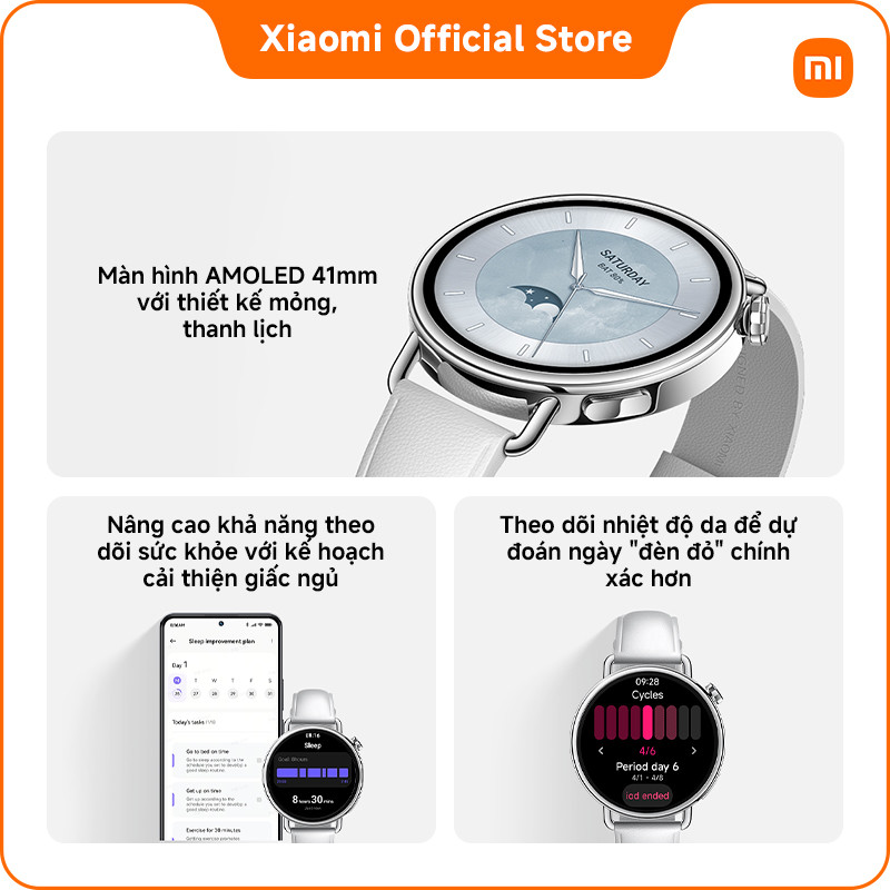[New]Xiaomi Watch S4 41mm | Màn hình AMOLED với thiết kế mỏng, thanh lịch | Nâng cao khả năng theo dõi sức khỏe với | BigBuy360 - bigbuy360.vn