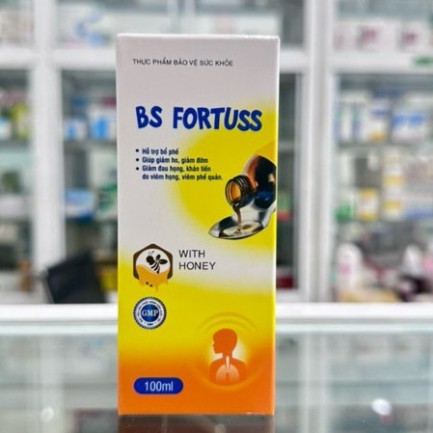 [CHÍNH HÃNG] SIRO BS FORTUSS 100ml giảm ho, long đờm, giảm đau họng hiệu quả