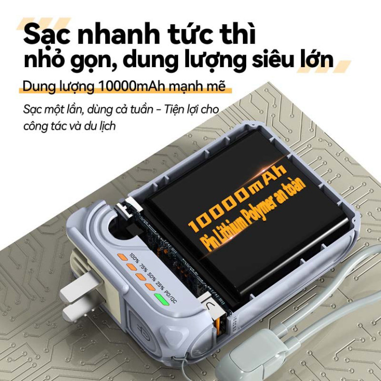 Sạc Dự Phòng,Củ Sạc Nhanh Chính Hãng , Hỗ Trợ Sạc Không Dây,Củ Sạc có chứng nhận CCC, Tháng PD22.5W SP01 | BigBuy360 - bigbuy360.vn