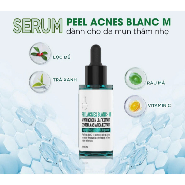 A  SERUM MỤN PEEL ACNES BLANC - M DETOXBLANC( dưỡng ngừa mụn thâm, hỗ trợ phục hồi da) A