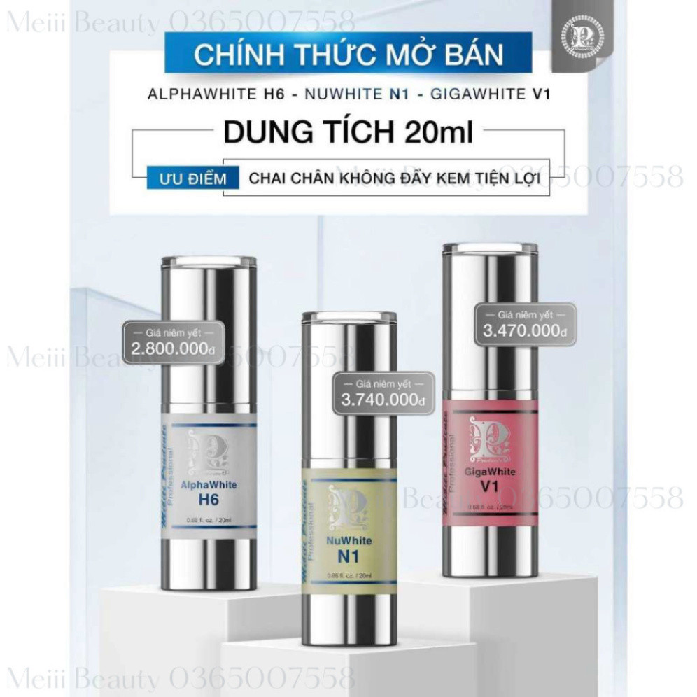 A  (Mẫu dùng thử) Kem Hồng Nhũ Hoa Nuwhite N1 Mibiti Prudente, Kem Làm Hồng Ti N1 Nuwhite, Ngừa Thâm