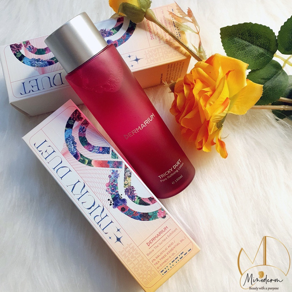 A  Toner Dermarium Tricky Duet 2% Salicylic Acid (BHA) tây da chết hóa học, làm sạch da A