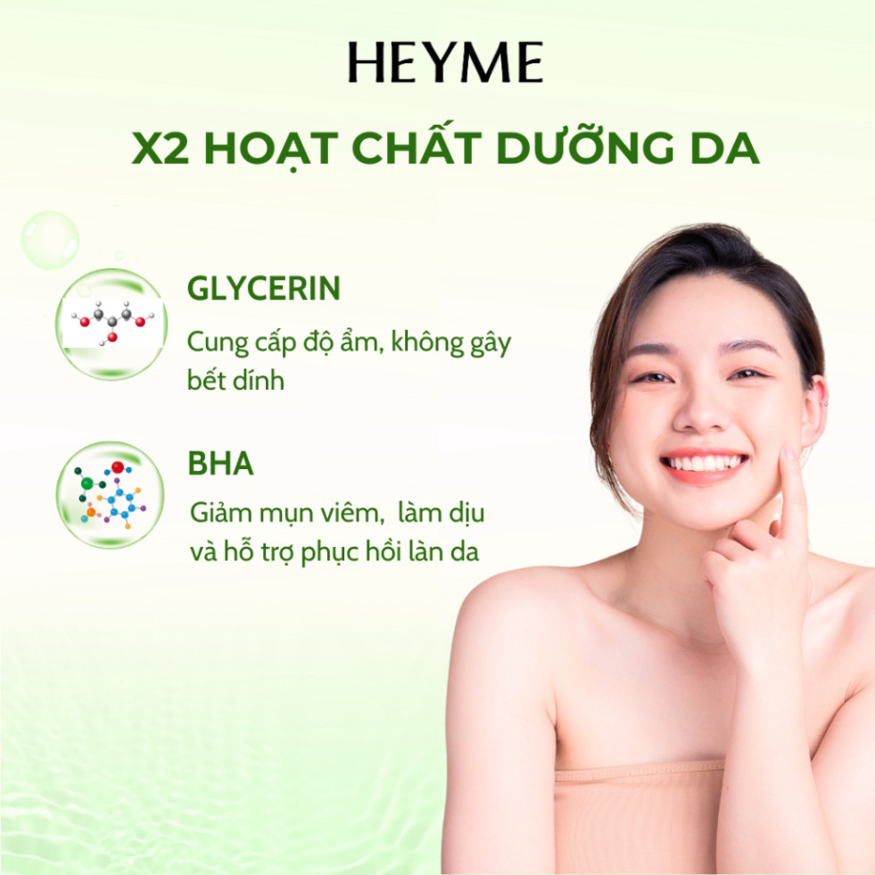 A  Xịt viê m nang lông HEYME - hỗ trợ giảm mụn v iêm, làm sạch sâu lỗ chân lông, dưỡng da mịn màng A