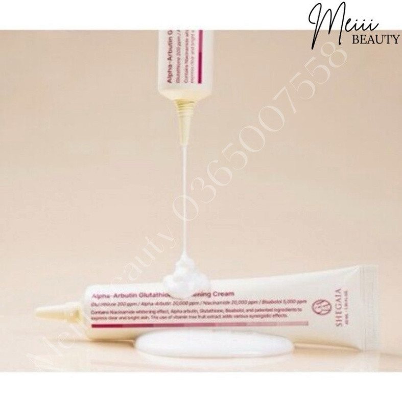 A  (Mẫu dùng thử) Kem dưỡng trắng da Alpha-Arbutin Glutathione Shegaia 40ml A
