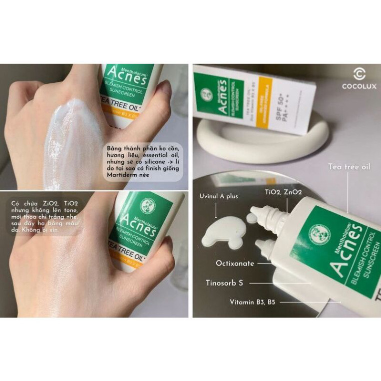 A  Kem chống nắng cho da dầu mụn Acnes Blemish Control Sunscreen A