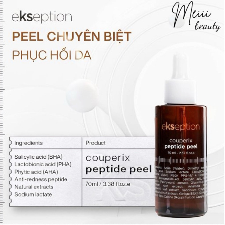 A  (Mẫu dùng thử) Peel phục hồi da nhiễm corticoid Ekseption Couperix Peptide Peel 70ml A