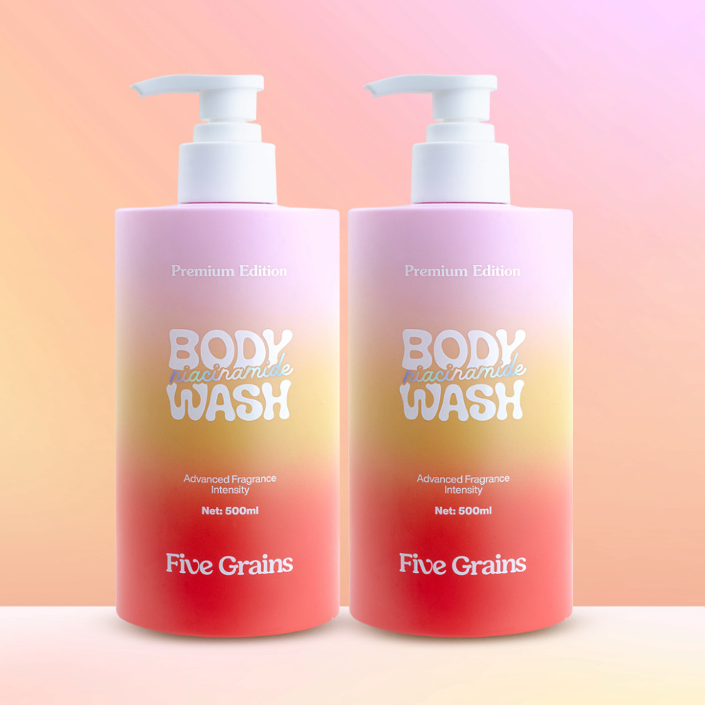 A  Sữa tắm Five Grains giúp dưỡng trắng da Niacinamide lưu hương nước hoa 500ml A