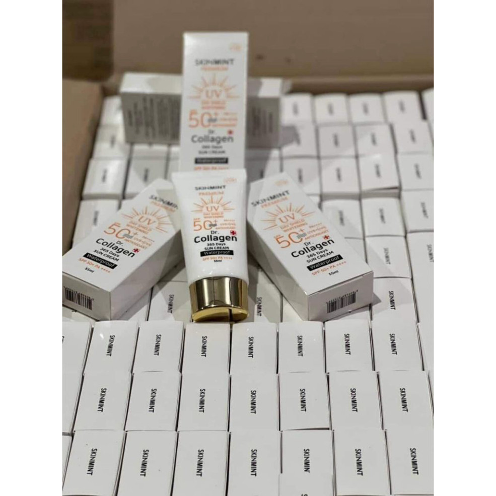 A  Kem Chống Nắng Sáng Da SKINMINT DR Collagen 356 Days PA++++ SPF 50+ A