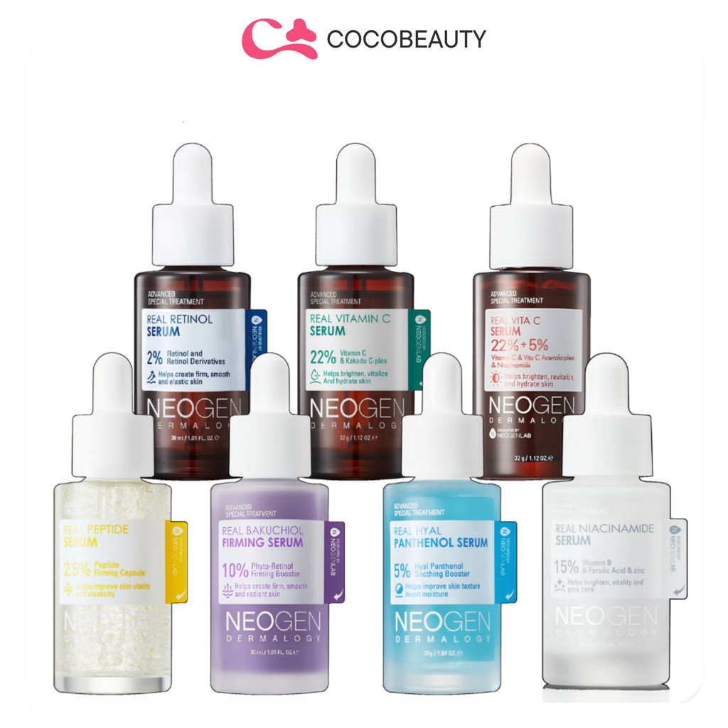 NEW Serum Neogen Dermalogy Real, Serum Retinol, Serum Vitamin C Kakadu, Serum Hyal Panthenol, Serum 