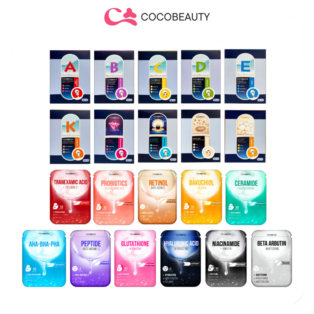 NEW Mặt Nạ Giấy Chăm Sóc Da Toàn Diện Foodaholic Essential Mask 23g NEW
