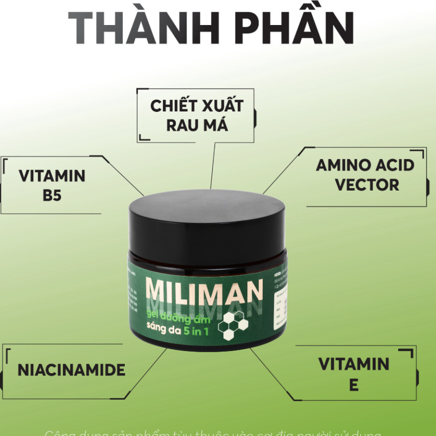 A  Gel Dưỡng Da Ban Đêm 5 in 1 MILIMAN Công Nghệ Amino Acid Vector A