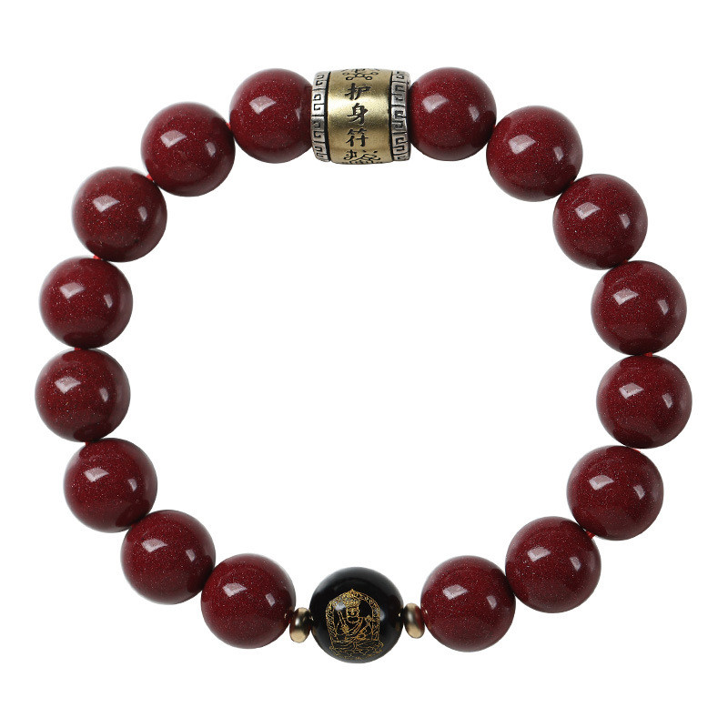 High Content Original Cinnabar Genuine Zodiac Buddha Men and Women Bracelet Zodiac Dragon Couple Bra