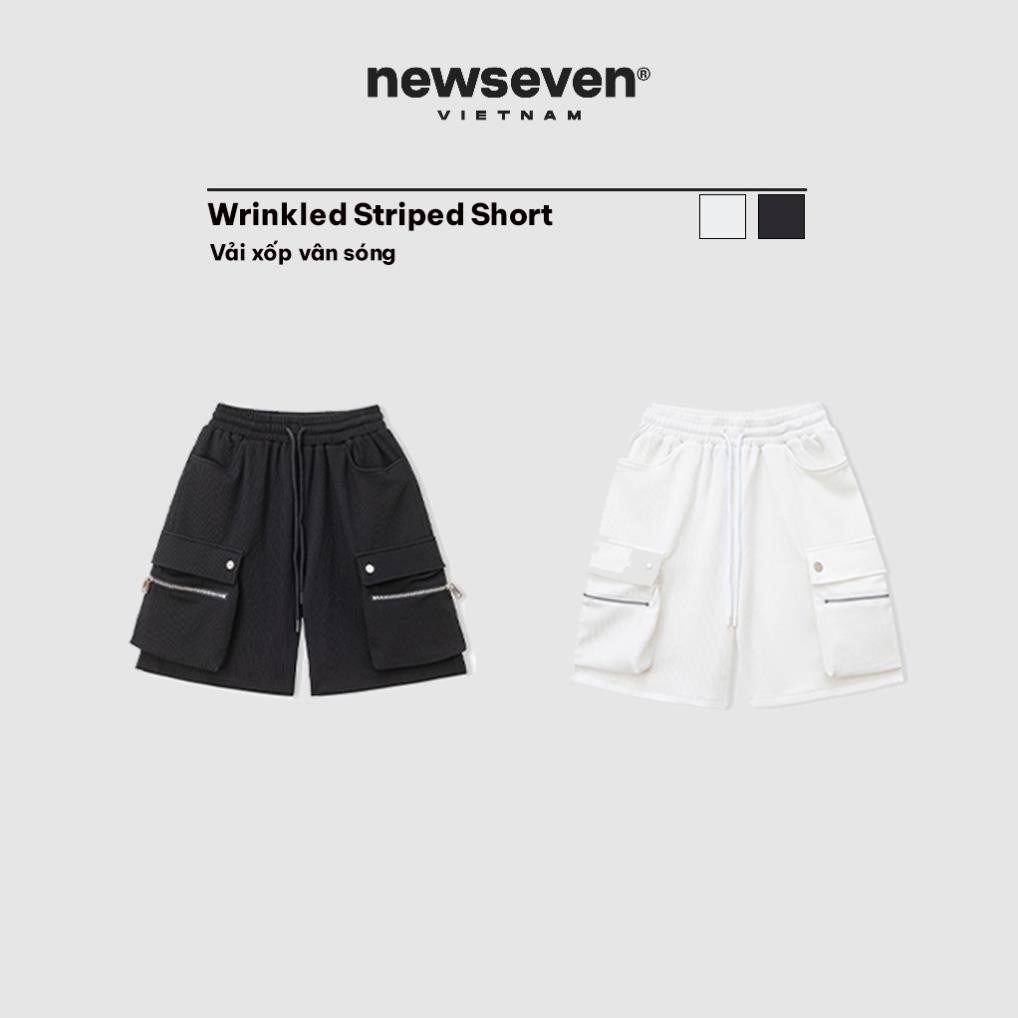 Quần Short Túi Hộp NEW.SEVEN Wrinkled Striped QS.339