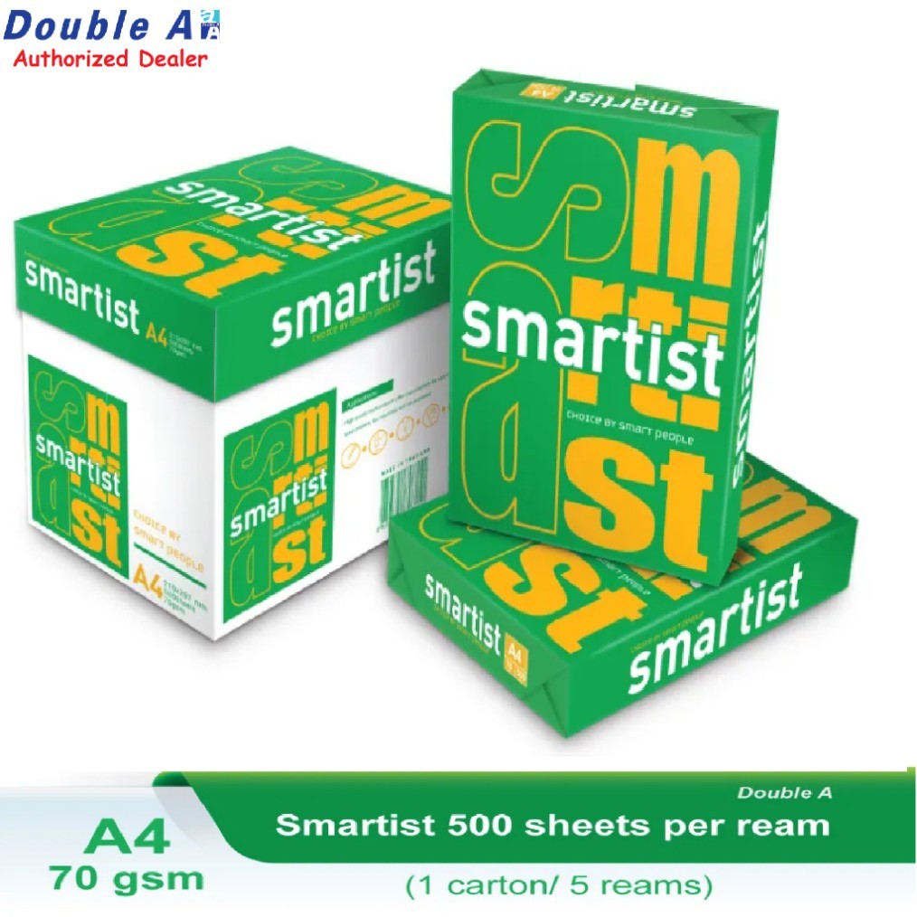 Thùng 5 Ream Giấy A4 Smartist 70gsm - chính hãng, chất lượng cao, giấy in văn phòng